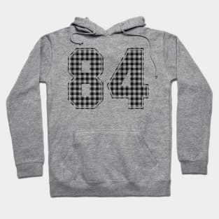 Plaid Number - 84 - Dark Hoodie